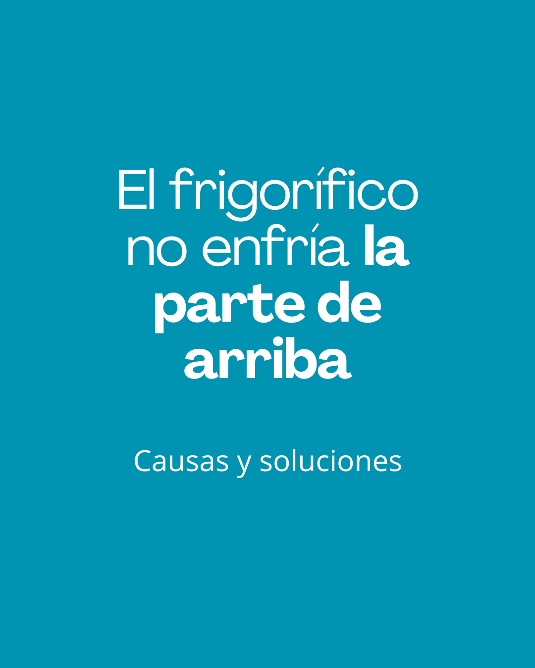 El frigorífico no enfría