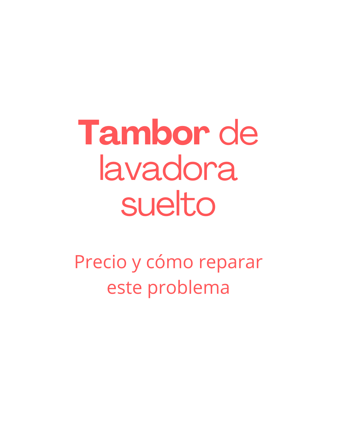 ¿Tambor lavadora suelto? Precio & Reparación